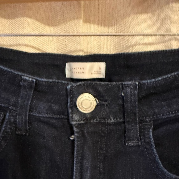 LC Lauren Conrad Dark Blue Straight Jeans 8 - Picture 2 of 3